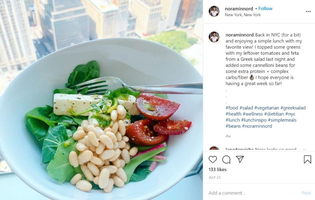 Instagram Meal Post Example