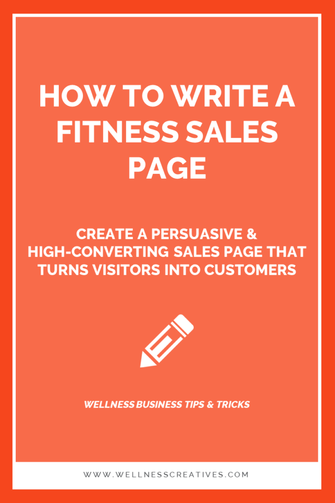 Health Fitness Sales Letter Page