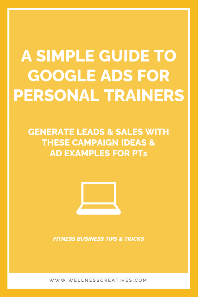 Google Ads for Fitness Professionals Pinterest Google Ads for Personal Trainers