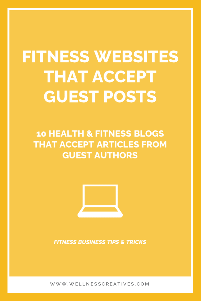 Health Fitness Websites Guest Posts Pinterest