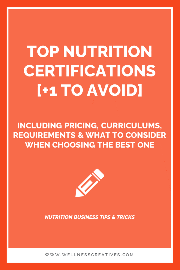 Best Nutrition Certifications Pinterest