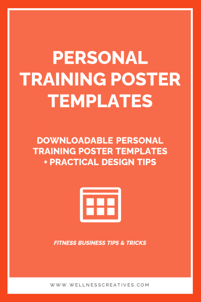 Personal Training Poster Downloadable Templates Pinterest