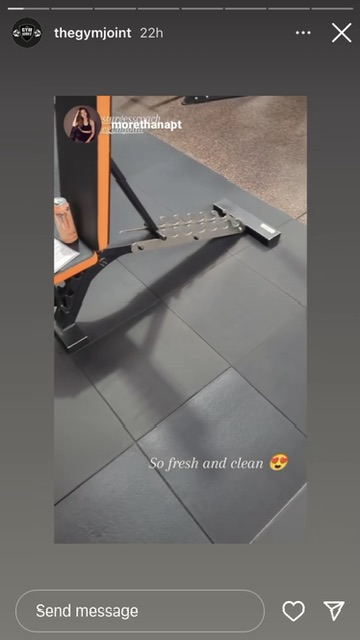 Gym Cleaning Instagram Story Example