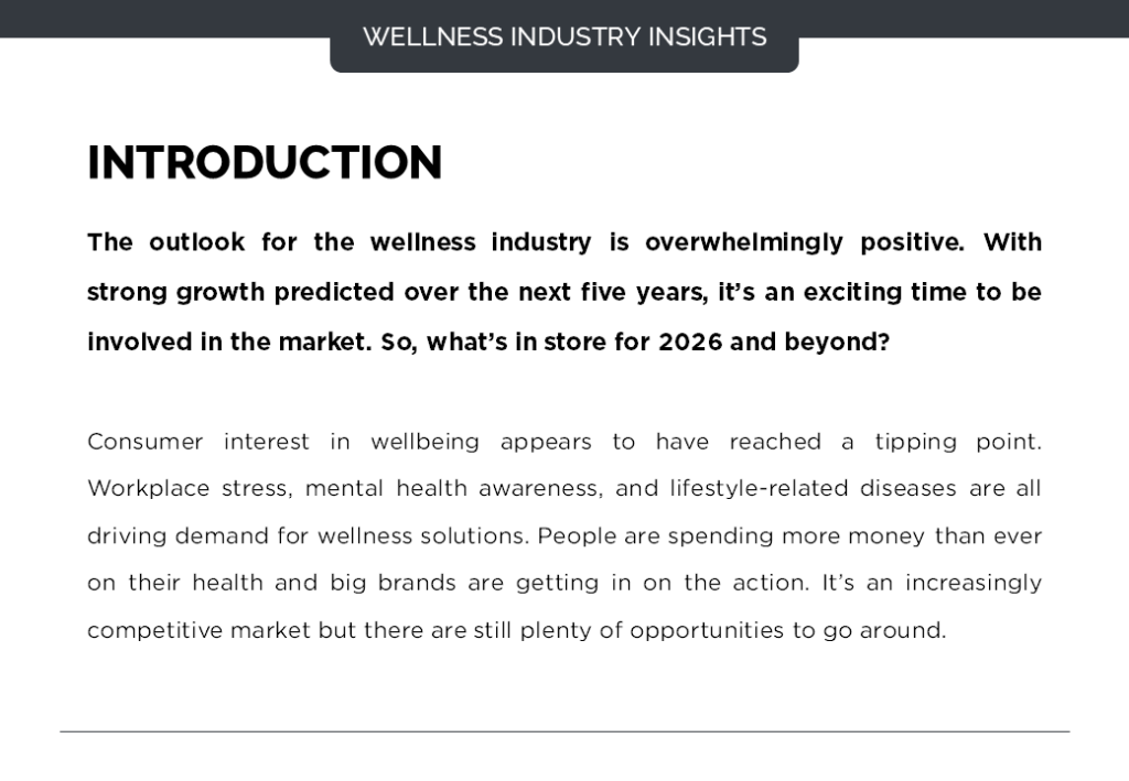 Wellness Report Intro