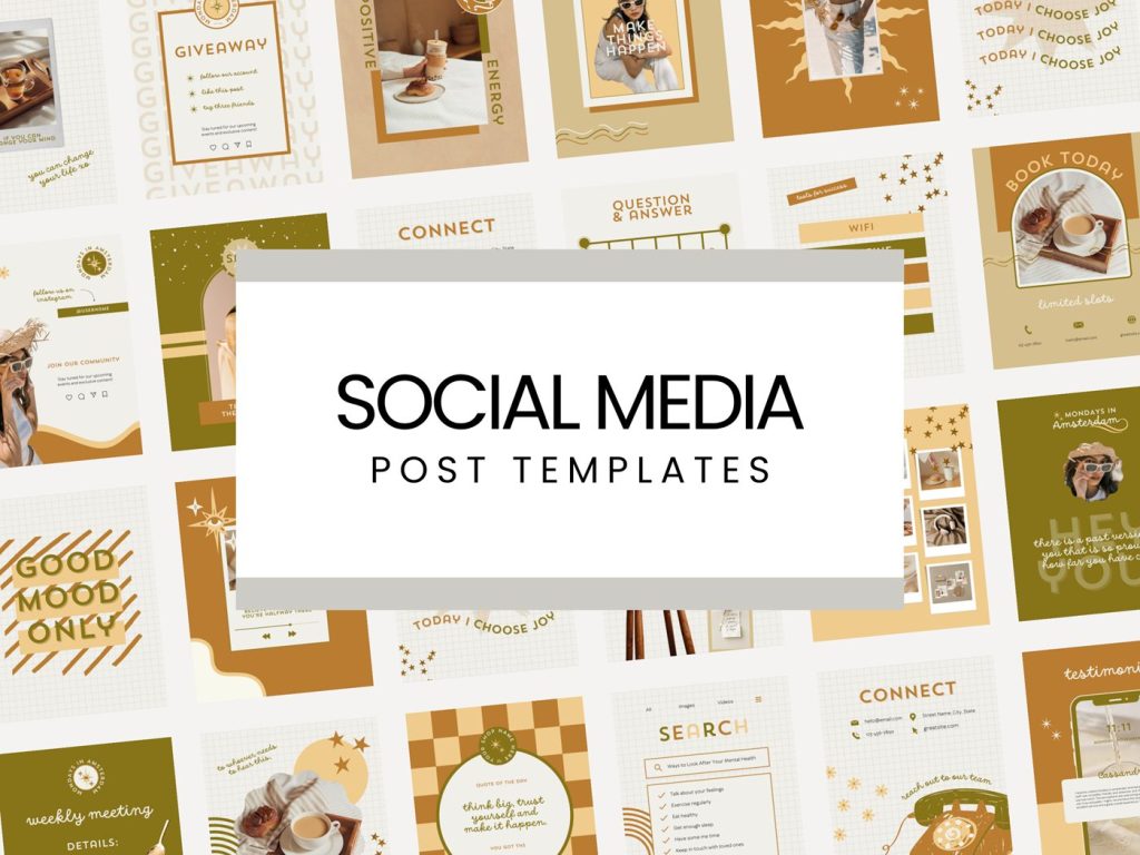 Social Media Post Templates - Boho Design