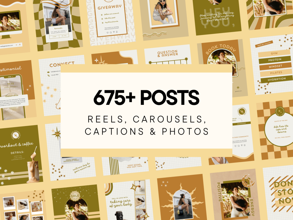 675+ Social Media Templates for Wellness Businesses